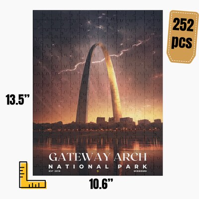 Gateway Arch National Park Jigsaw Puzzle, Family Game, Holiday Gift | S10 - image3